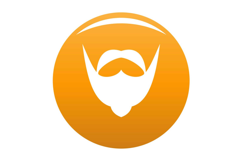 big-mustache-and-beard-icon-vector-orange