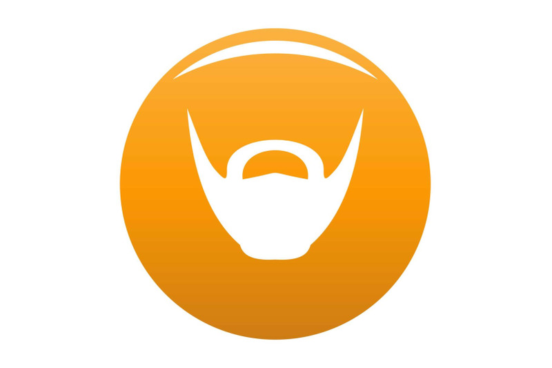 round-beard-icon-vector-orange