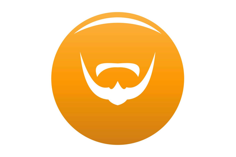 mustache-icon-vector-orange