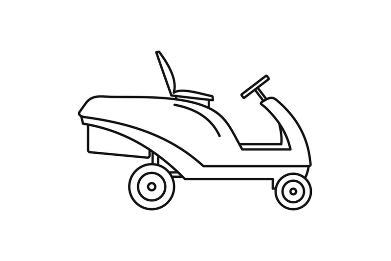 grass-cut-truck-icon-outline-style