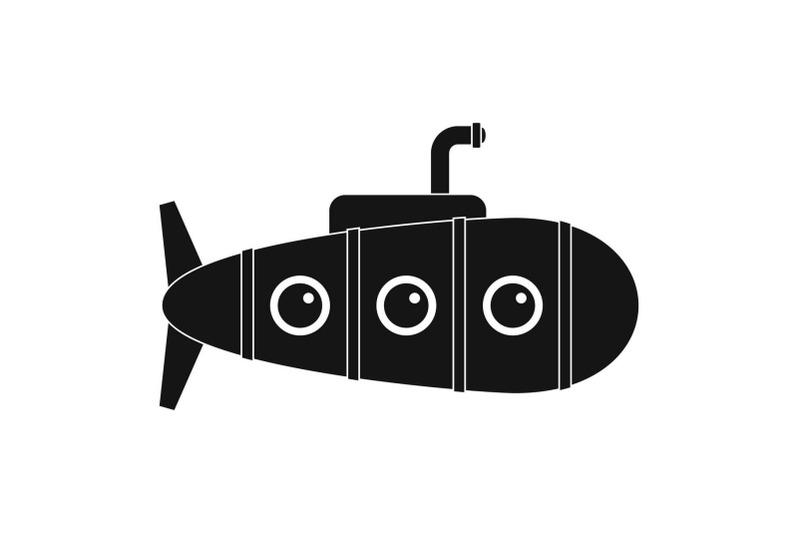 retro-submarine-icon-simple-style