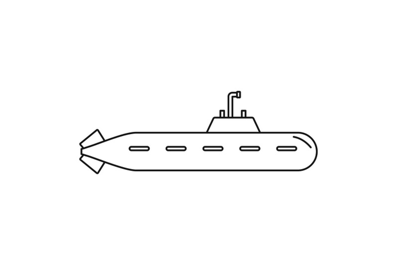 military-submarine-icon-outline-style