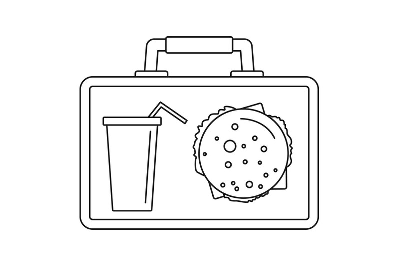 lunch-bag-icon-outline-style