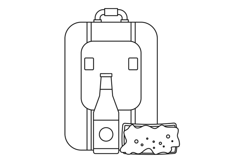 travel-bag-lunch-icon-outline-style