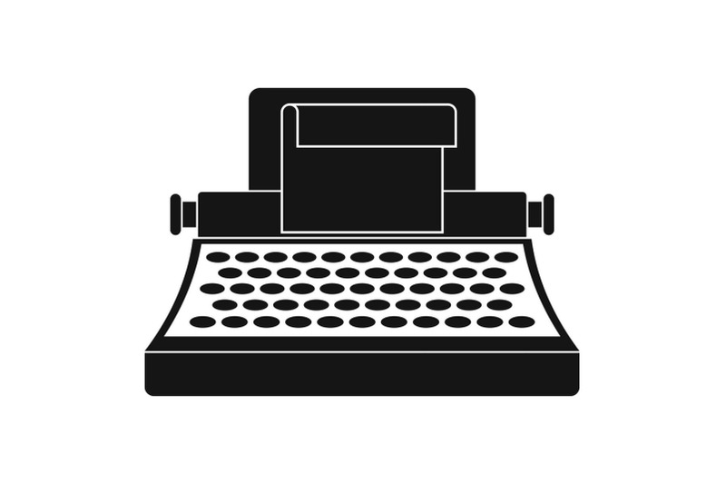 retro-typewriter-icon-simple-style