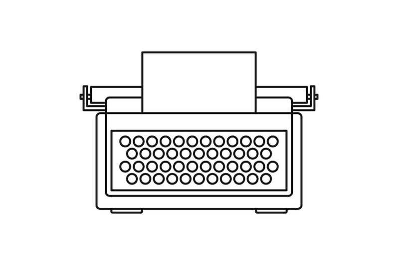 typewriter-icon-outline-style