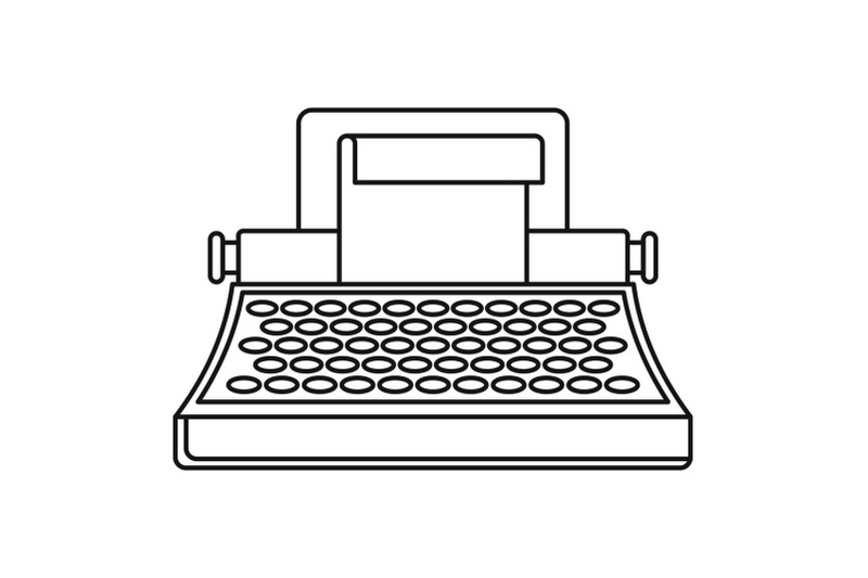 retro-typewriter-icon-outline-style