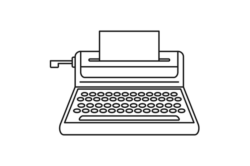 small-typewriter-icon-outline-style