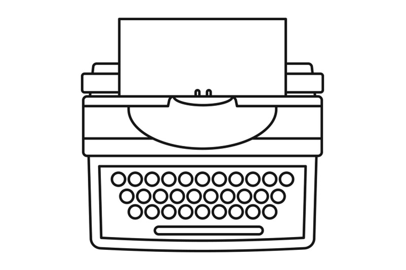 new-typewriter-icon-outline-style