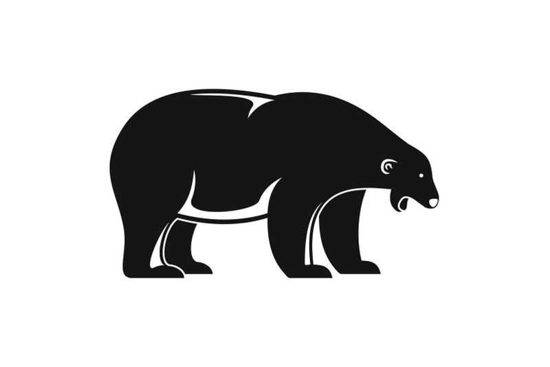 polar-bear-howl-icon-simple-style