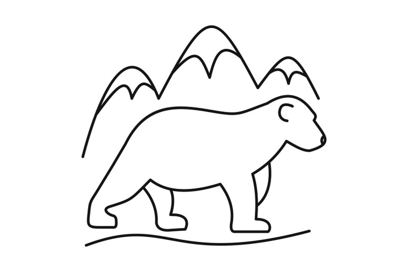 polar-bear-logo-outline-style