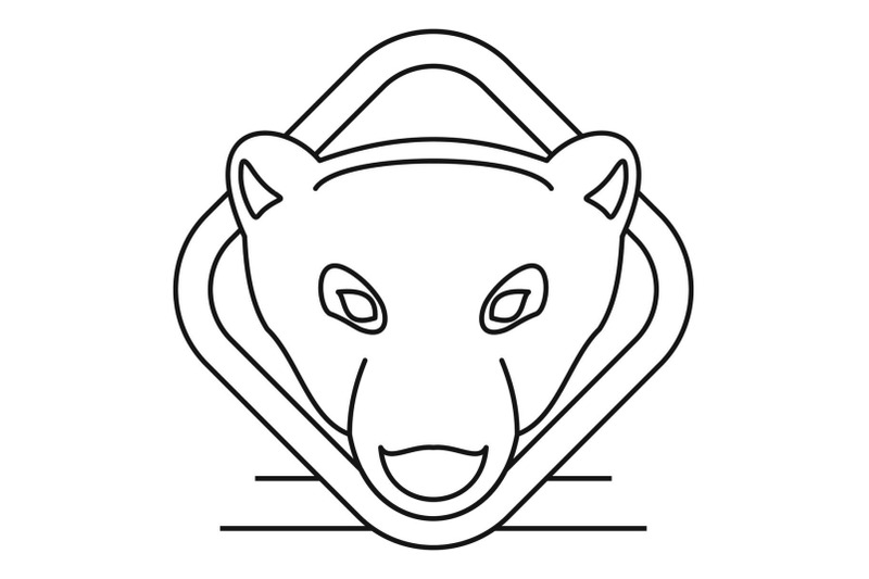 polar-bear-head-logo-outline-style