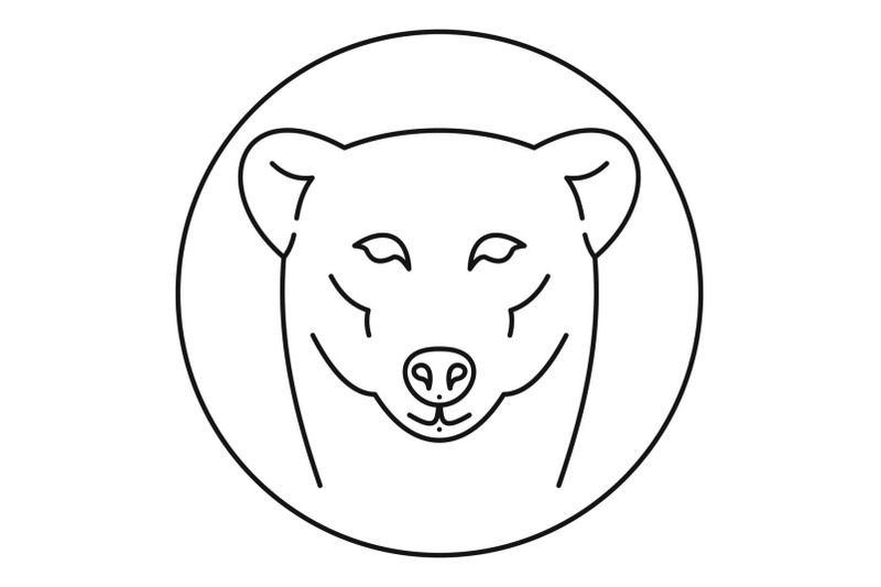 female-polar-bear-logo-outline-style