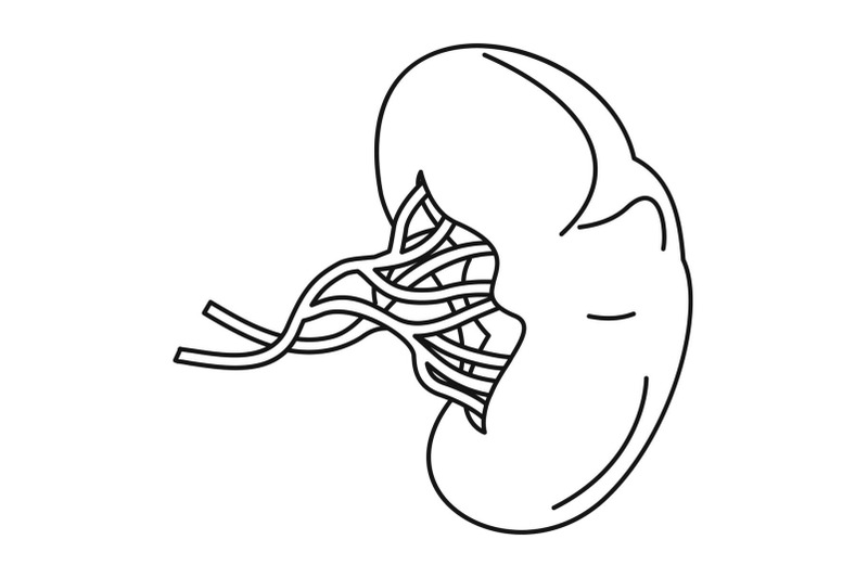 sick-spleen-icon-outline-style