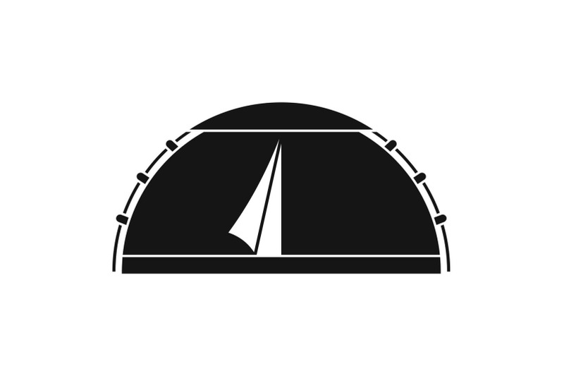 camp-round-tent-icon-simple-style