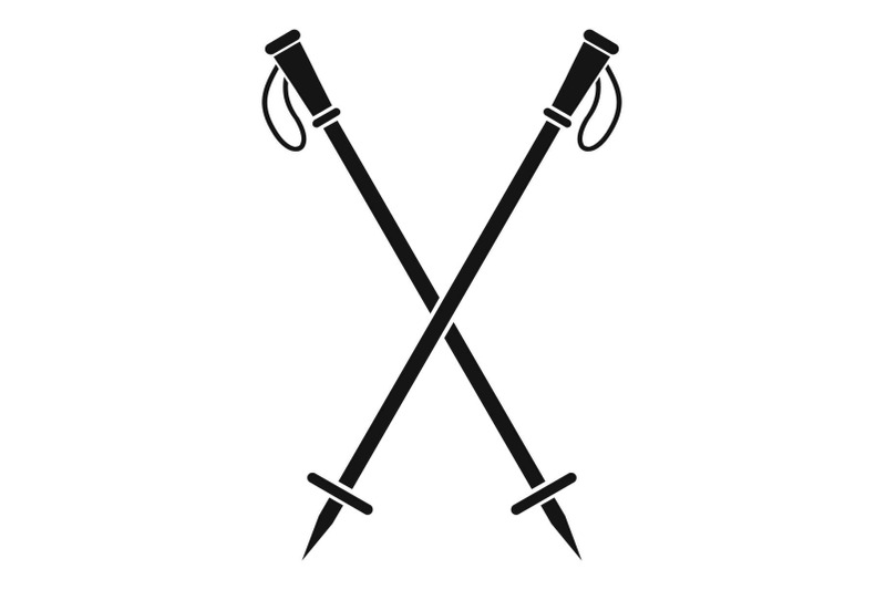 nord-walk-sticks-icon-simple-style
