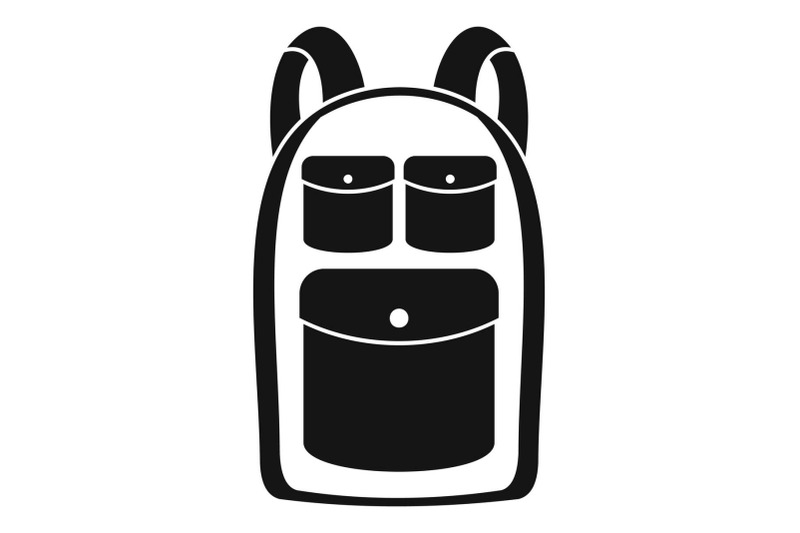 camp-backpack-icon-simple-style