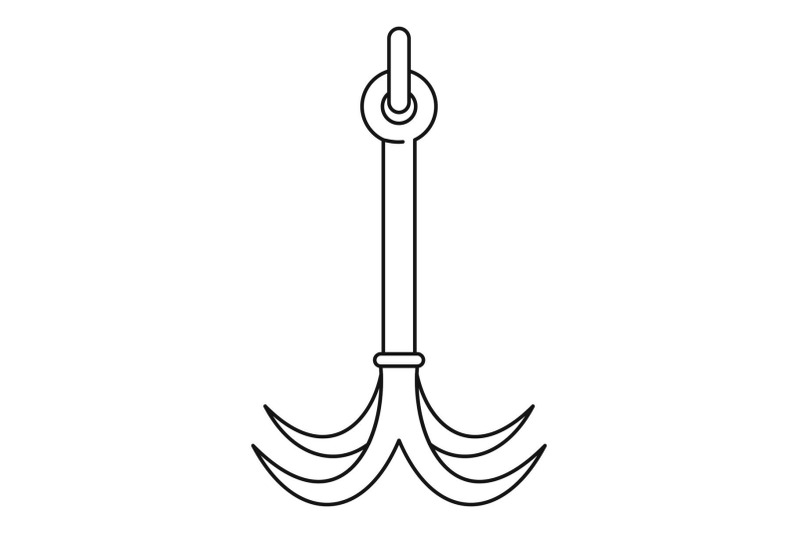 hiking-hook-icon-outline-style