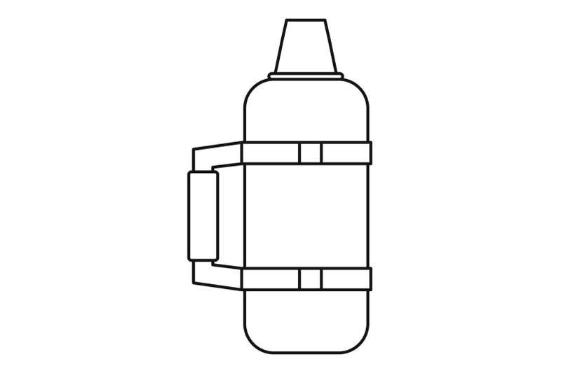 camp-thermos-icon-outline-style