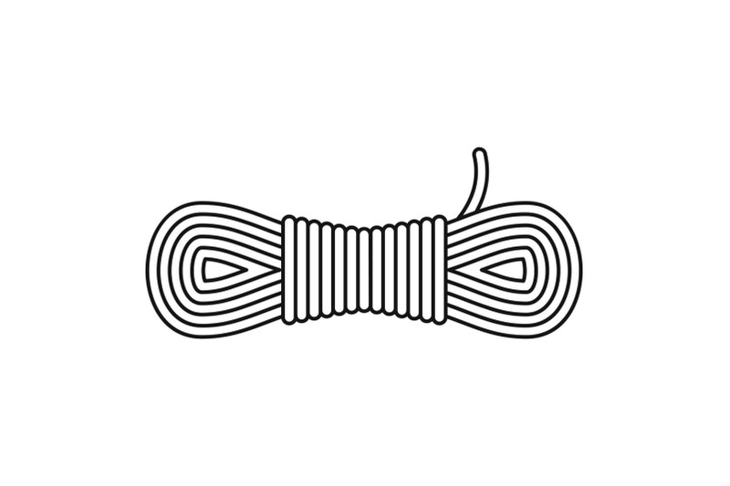 hiking-rope-icon-outline-style