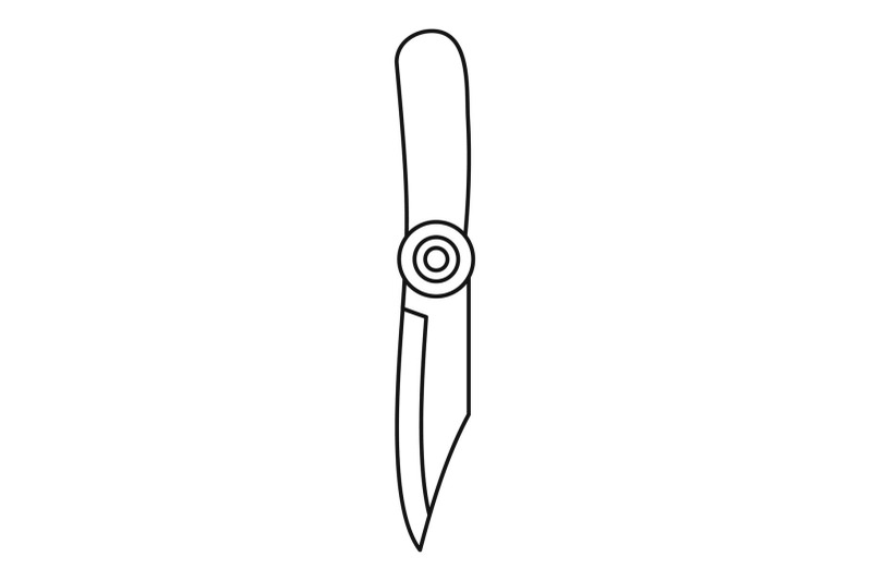 camp-knife-icon-outline-style