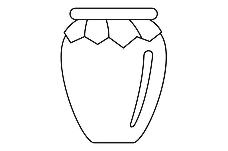 honey-jar-icon-outline-style