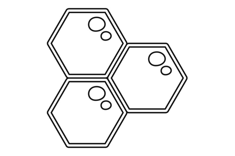 honey-comb-icon-outline-style