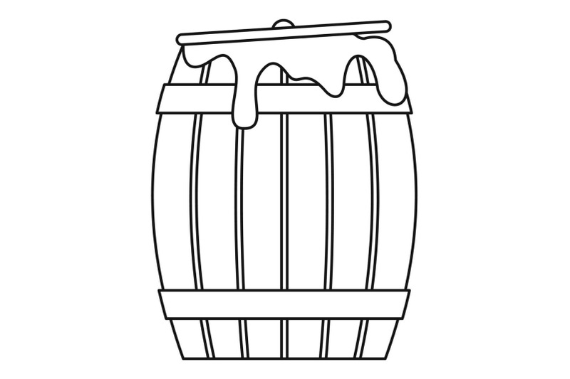honey-barrel-icon-outline-style