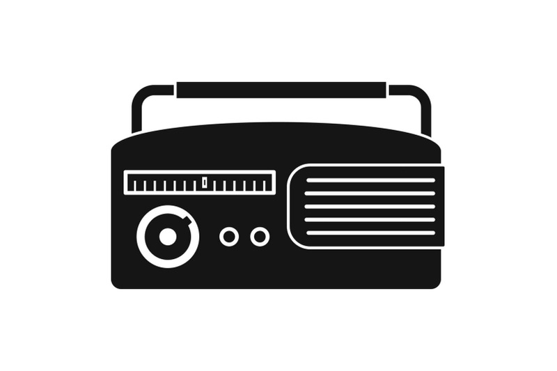 retro-radio-icon-simple-style