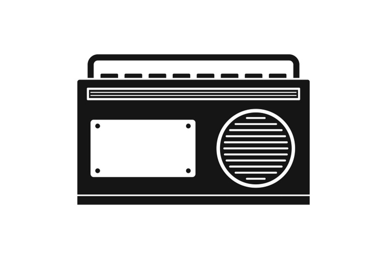 old-vintage-radio-icon-simple-style