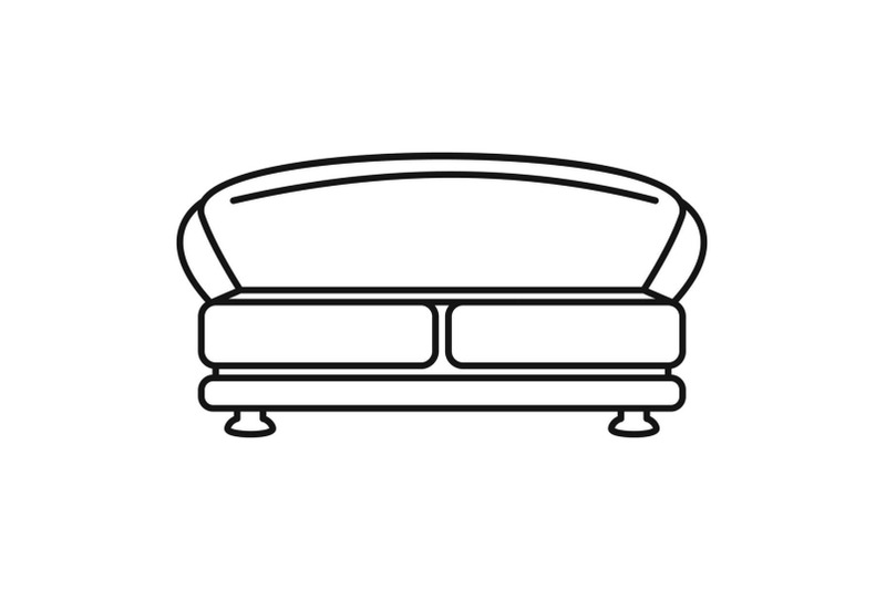 oval-sofa-icon-outline-style