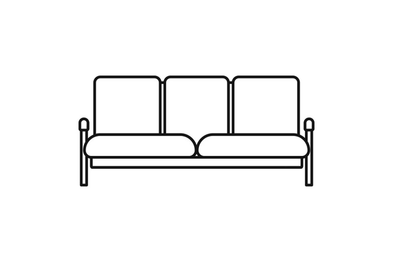 retro-sofa-icon-outline-style