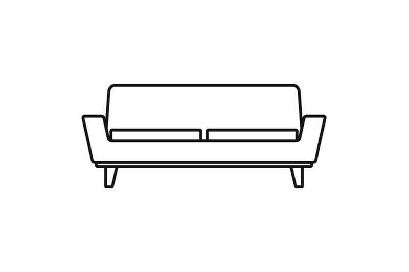 soft-sofa-icon-outline-style