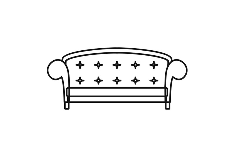 crown-sofa-icon-outline-style