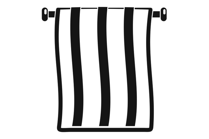 stripped-towel-icon-simple-style