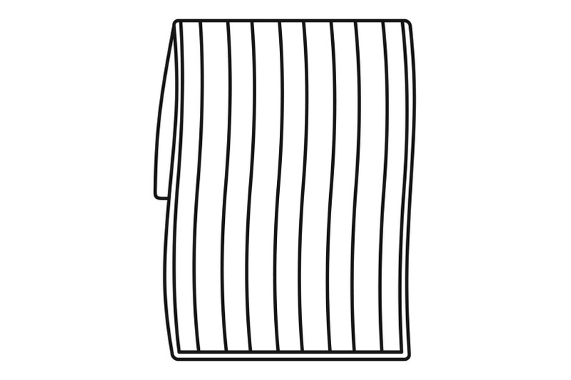 beach-towel-icon-outline-style