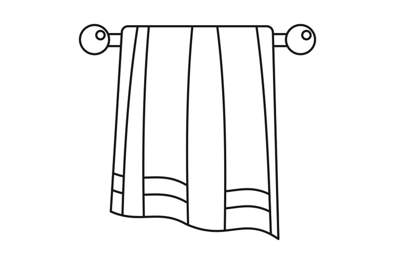 bathroom-towel-icon-outline-style