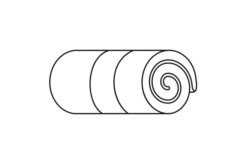 rolled-towel-icon-outline-style