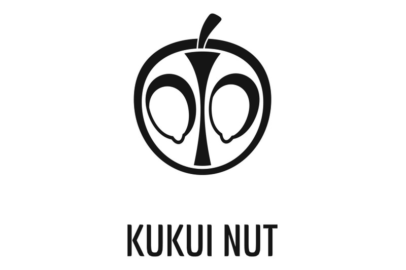 kukui-nut-icon-simple-style