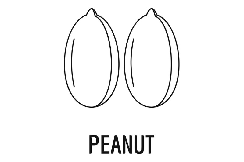 peanut-icon-outline-style