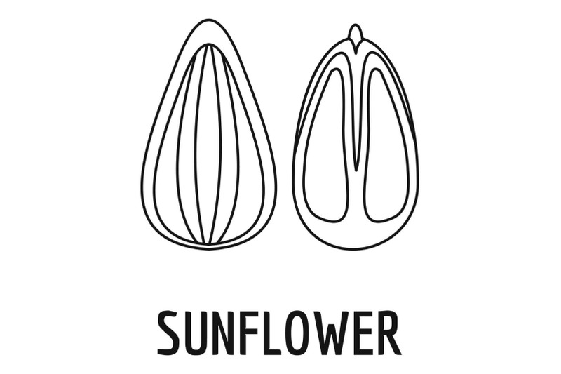 sunflower-seed-icon-outline-style