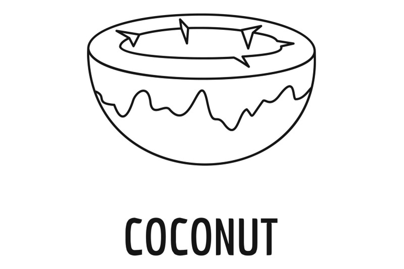 coconut-icon-outline-style