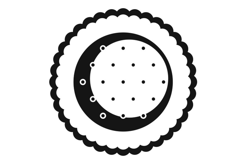 choco-star-biscuit-icon-simple-style