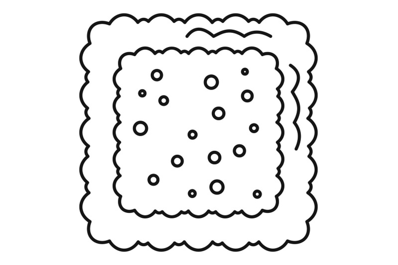 cracked-biscuit-icon-outline-style