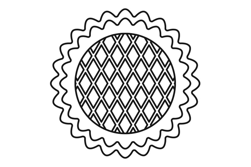 flower-cake-icon-outline-style