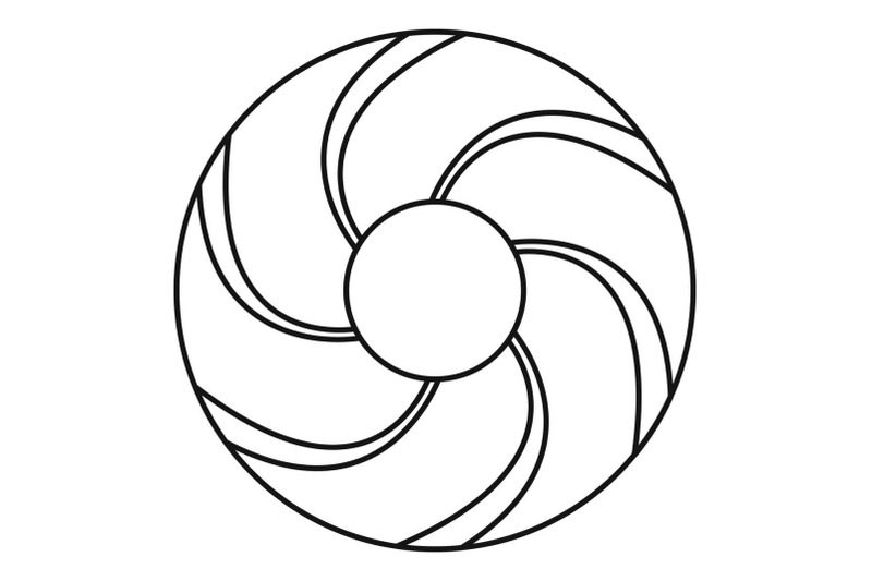 curl-bakery-icon-outline-style