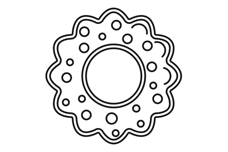 star-cake-icon-outline-style