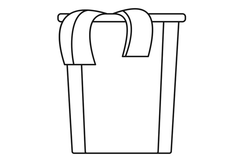 box-dirt-clothes-icon-outline-style