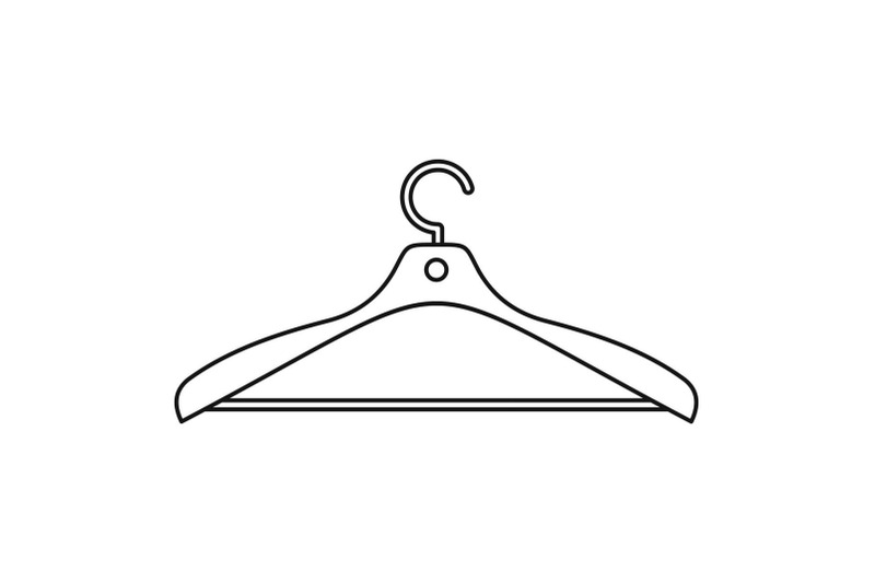 clothes-hanger-icon-outline-style