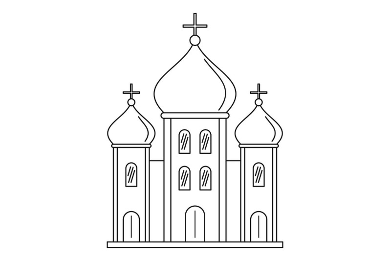 christian-church-icon-outline-style